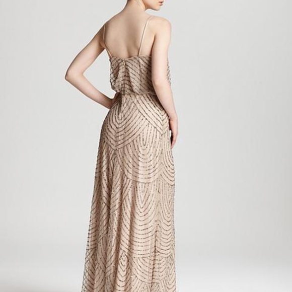 Adrianna Papell Taupe embellished gown - Picture 7 of 7